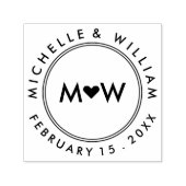 Monogramm und Herz | Hochzeit Permastempel (Design)