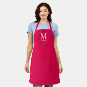 Monogramm und Kalligrafie mit editierbarer Farbe Schürze (Getragen)