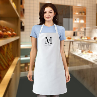 Monogramm und Kalligrafie mit editierbarer Farbe Schürze