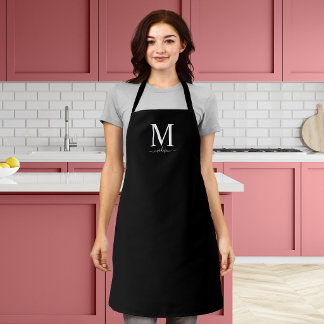 Monogramm und Kalligrafie mit editierbarer Farbe Schürze