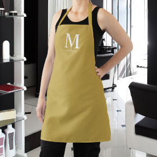 Monogramm und Kalligrafie mit editierbarer Farbe Schürze