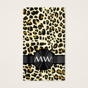 Monogramm und Leoparddruck