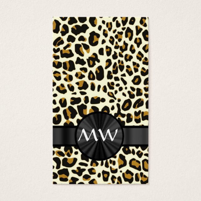 Monogramm und Leoparddruck (Vorderseite)