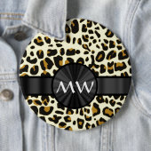 Monogramm und Leoparddruck Button (Beispiel)