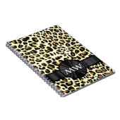 Monogramm und Leoparddruck Notizblock (Rechte Seite)