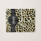 Monogramm- und Leoparddruck Puzzle (Horizontal)