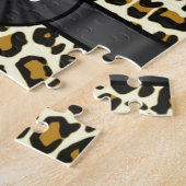 Monogramm- und Leoparddruck Puzzle (Seite)