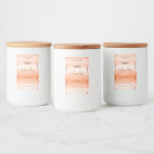 Monogramm und Logo der Rose Pasta Lachs Lebensmitteletikett (Flaschen)