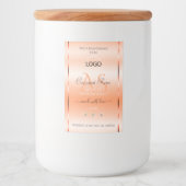 Monogramm und Logo der Rose Pasta Lachs Lebensmitteletikett (Vorderseite)