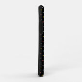 Monogramm und mehrfarbige Sterne auf schwarz Case-Mate iPhone Hülle (Hinten/Rechts)