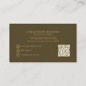 Monogramm und Metal-Polygon Gold-ID1039 Visitenkarte (Rückseite)