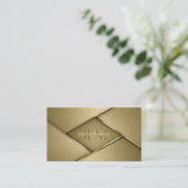 Monogramm und Metal-Polygon Gold-ID1039 Visitenkarte (Stehend Vorderseite)