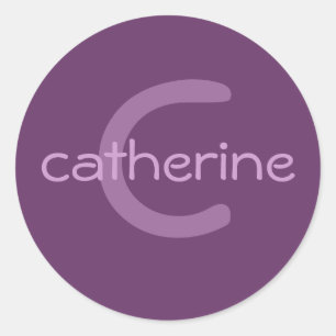 Monogramm und Name-Aufkleber Runder Aufkleber