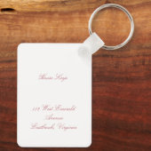 Monogramm und Name Bedeutung tropischer Flora Schlüsselanhänger (Rückseite)