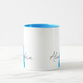 Monogramm und Name benutzerdefinierter Text Tasse (Zentrum)
