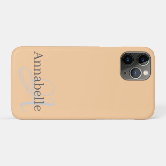 Monogramm und Name Case-Mate iPhone Hülle (Rückseite (Horizontal))