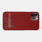 Monogramm und Name Case-Mate iPhone Hülle (Rückseite (Horizontal))
