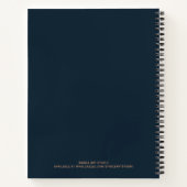 Monogramm und Name Dankesblatt (Marine) Notizblock (Rückseite)