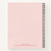 Monogramm und Name Dankeschön Journal (Rosa) Notizblock (Rückseite)