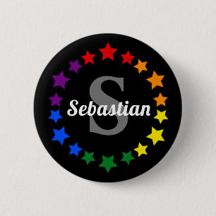 Monogramm und Name der aktuellen LGBT-Gay Pride Button