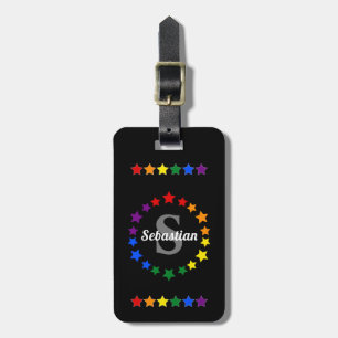 Monogramm und Name der aktuellen LGBT-Gay Pride Gepäckanhänger