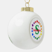 Monogramm und Name der aktuellen LGBT-Gay Pride Keramik Kugel-Ornament (Links)