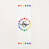 Monogramm und Name der aktuellen LGBT-Gay Pride Yogamatte (Rückseite)