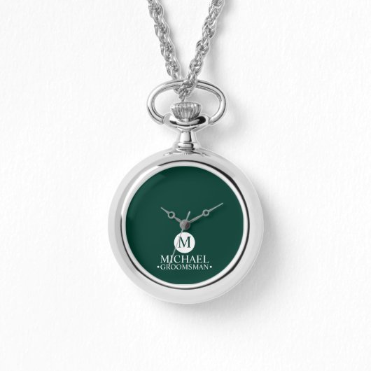 Monogramm und Name der klassischen Personalisierte Armbanduhr (Vorderseite)