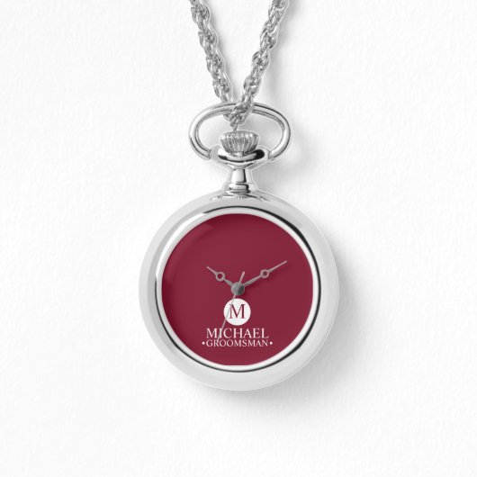 Monogramm und Name der klassischen Personalisierte Armbanduhr (Vorderseite)