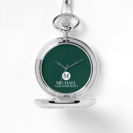Monogramm und Name der klassischen Personalisierte Armbanduhr (Vorderseite)