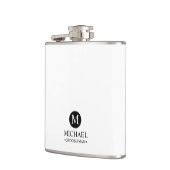 Monogramm und Name der klassischen Personalisierte Flachmann (Links)