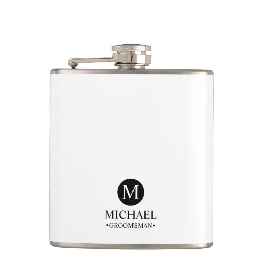 Monogramm und Name der klassischen Personalisierte Flachmann (Vorderseite)