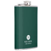 Monogramm und Name der klassischen Personalisierte Flachmann (Rechts)