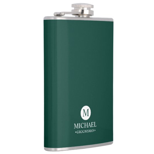 Monogramm und Name der klassischen Personalisierte Flachmann (Rechts)