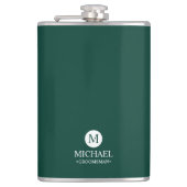 Monogramm und Name der klassischen Personalisierte Flachmann (Vorderseite)