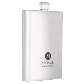 Monogramm und Name der klassischen Personalisierte Flachmann (Rechts)