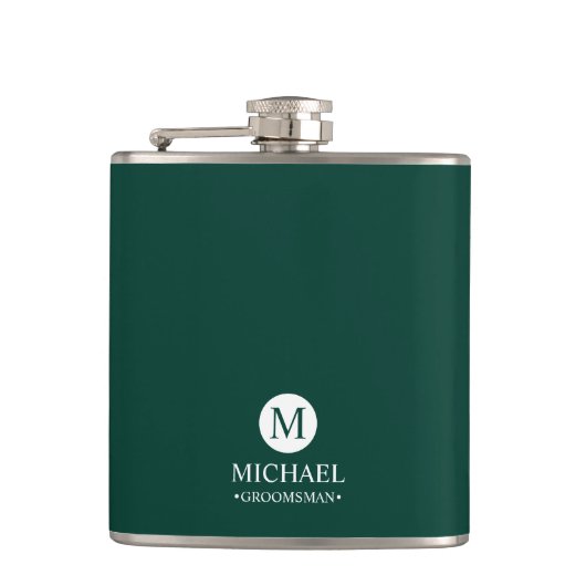 Monogramm und Name der klassischen Personalisierte Flachmann (Vorderseite)