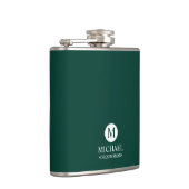 Monogramm und Name der klassischen Personalisierte Flachmann (Rechts)