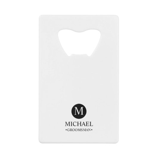 Monogramm und Name der klassischen Personalisierte Geldbeutel Flaschenöffner (Vorderseite)