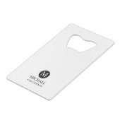 Monogramm und Name der klassischen Personalisierte Geldbeutel Flaschenöffner (Vorderseite Schrägansicht)
