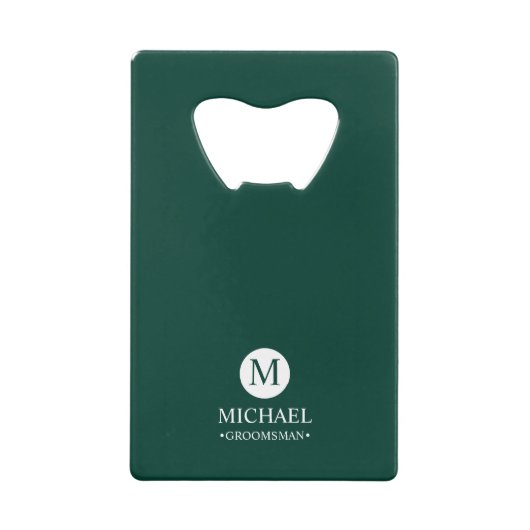 Monogramm und Name der klassischen Personalisierte Geldbeutel Flaschenöffner (Vorderseite)