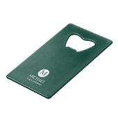 Monogramm und Name der klassischen Personalisierte Geldbeutel Flaschenöffner (Vorderseite Schrägansicht)