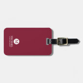 Monogramm und Name der klassischen Personalisierte Gepäckanhänger (Vorderseite horizontal)