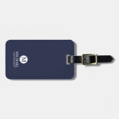 Monogramm und Name der klassischen Personalisierte Gepäckanhänger (Vorderseite horizontal)