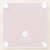 Monogramm und Name der klassischen Personalisierte Glasuntersetzer (Rückseite)