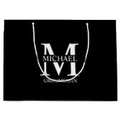 Monogramm und Name der klassischen Personalisierte Große Geschenktüte (Vorderseite)