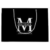 Monogramm und Name der klassischen Personalisierte Große Geschenktüte (Vorderseite)