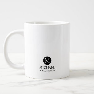 Monogramm und Name der klassischen Personalisierte Jumbo-Tasse