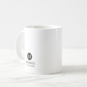 Monogramm und Name der klassischen Personalisierte Kaffeetasse (Vorderseite Links)