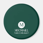 Monogramm und Name der klassischen Personalisierte Magnet (Vorne)